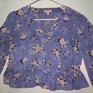 Candies Lilac Floral Blouse
